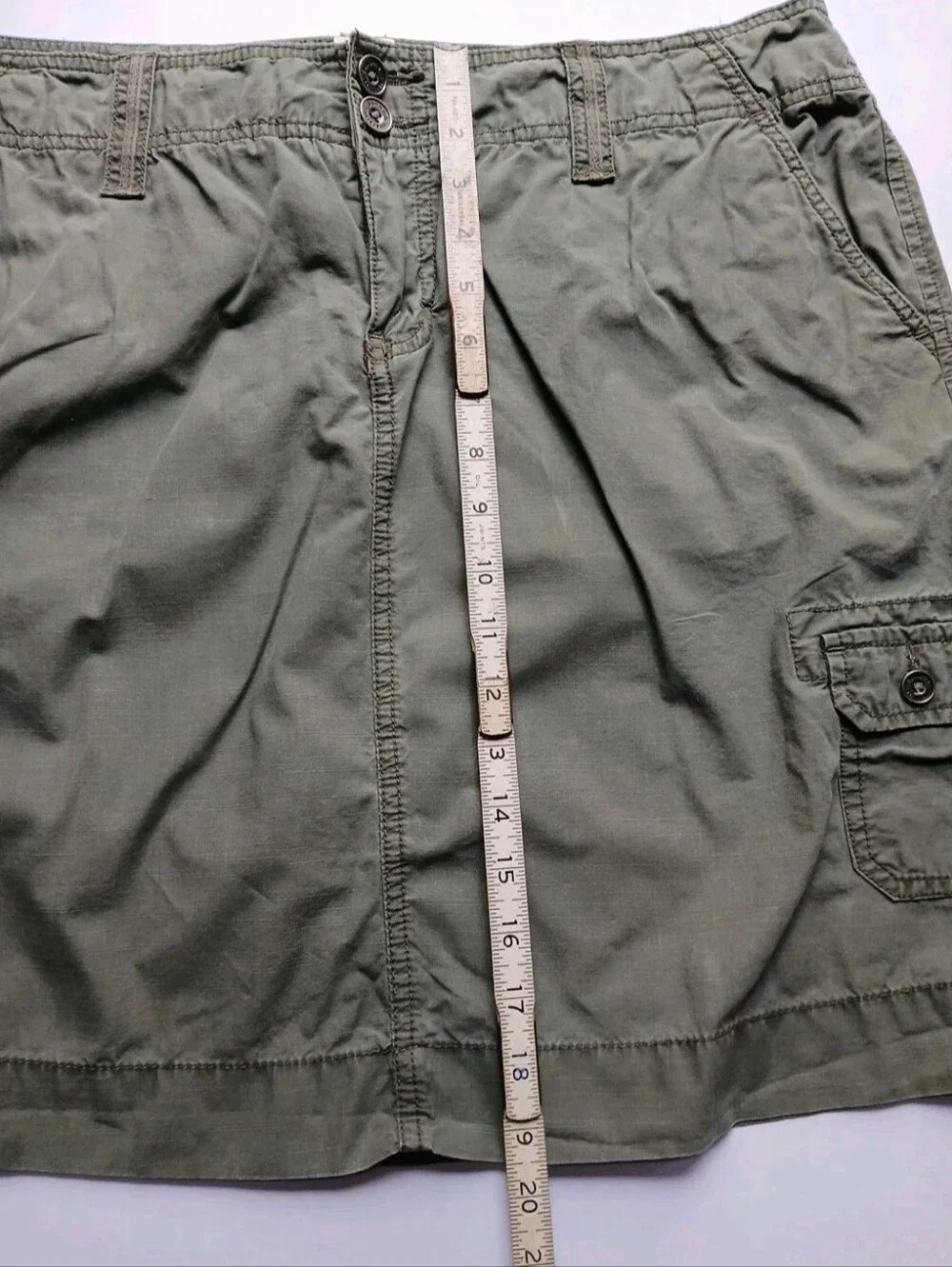 Sonoma Modern Fit Olive Green Skirt Size 16 Utility Cargo Pockets